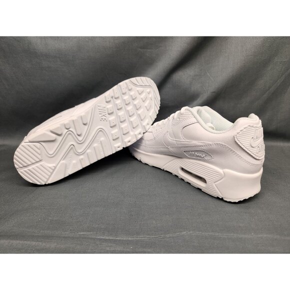Nike Boys Air Max 90 LTR (PS) Leather Triple White Size 2Y BRAND NEW NO BOX !! - Picture 2 of 15